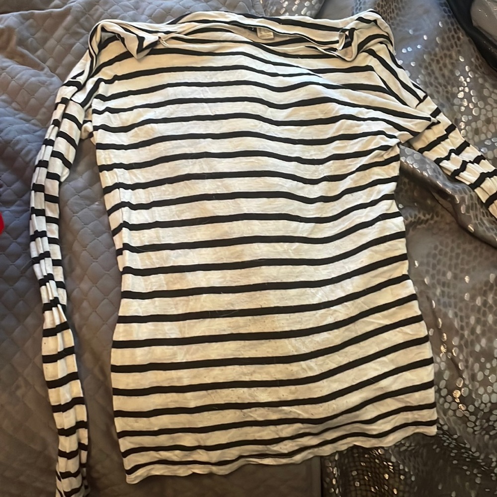 Shear striped top